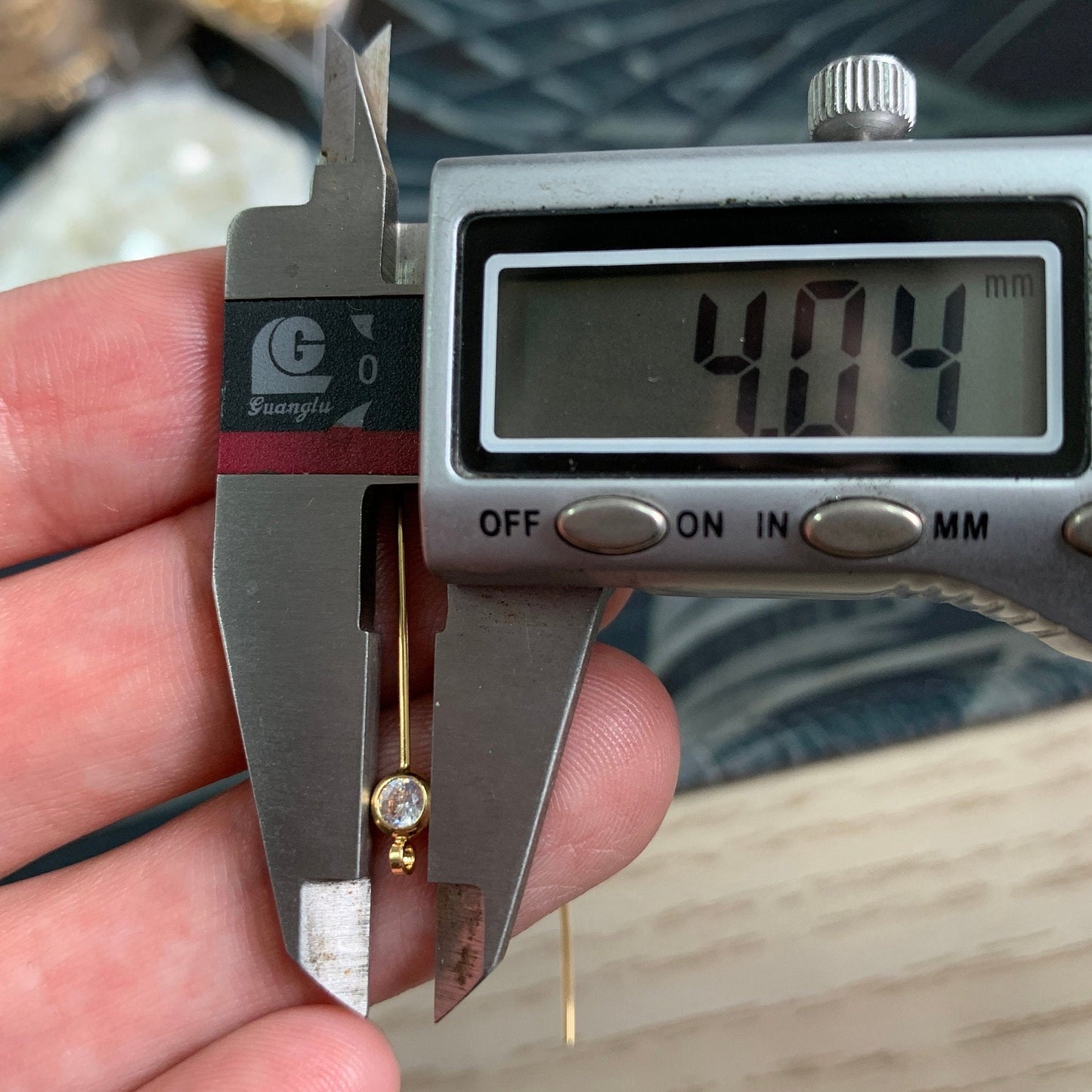 10pcs CZ pave Gold Ear Hooks 47x32mm, Simple Earwires, Wholesale Earring Components (GB-1000)