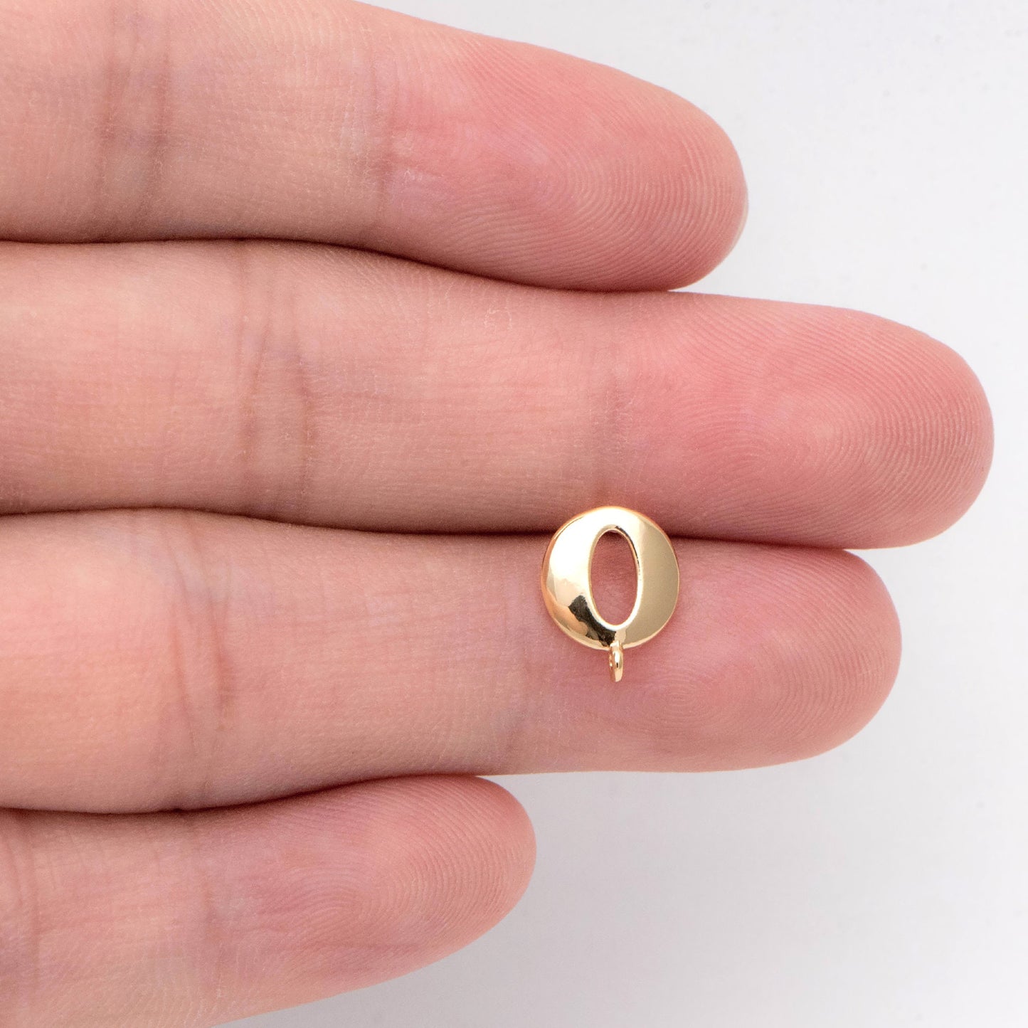 10pcs Gold Oval Hoop Ear Posts, Oval Circle Stud Earrings, DIY Earring Findings (GB-2211)