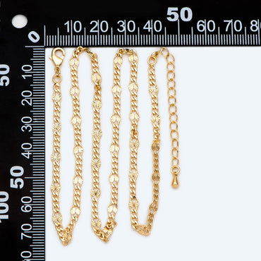 Curb Link Chain Necklaces 2.6mm Wide, Finished Necklace with Extender Chain, Ready to Wear, 18-20 Inch Adjustable (#LK-469)