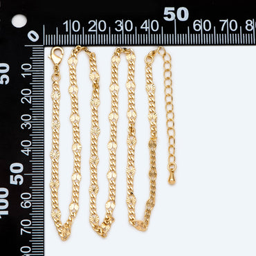 Curb Link Chain Necklaces 2.6mm Wide, Finished Necklace with Extender Chain, Ready to Wear, 18-20 Inch Adjustable (#LK-469)