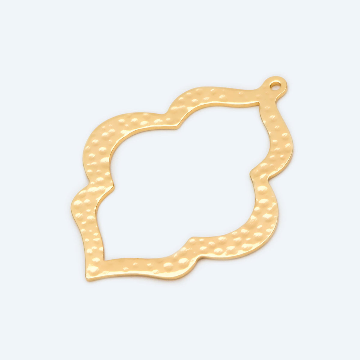 10pcs Hammered Gold Drop Charms, 18K Gold plated Brass Drop Pendants (GB-1404-H)