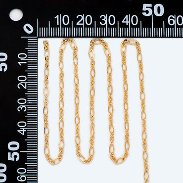 Gold plated Brass Oval Chains 2.7mm, DIY Necklace Findings Wholesale (#LK-487)/ 1 Meter=3.3 ft