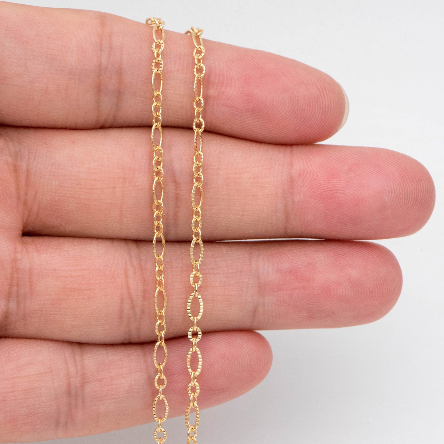 Gold plated Brass Oval Chains 2.7mm, DIY Necklace Findings Wholesale (#LK-487)/ 1 Meter=3.3 ft