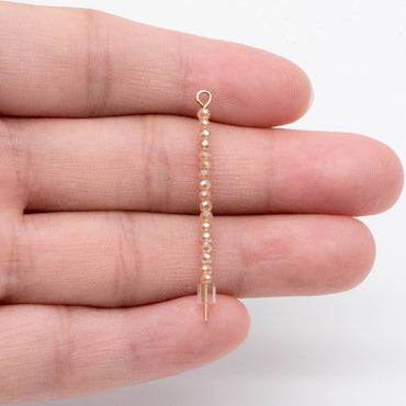 Crystal Faceted Rondelle Beads 2mm, Tiny Size Glass Spacer Beads, Sparkly Coffee Brown (BZ02-38) /150 beads