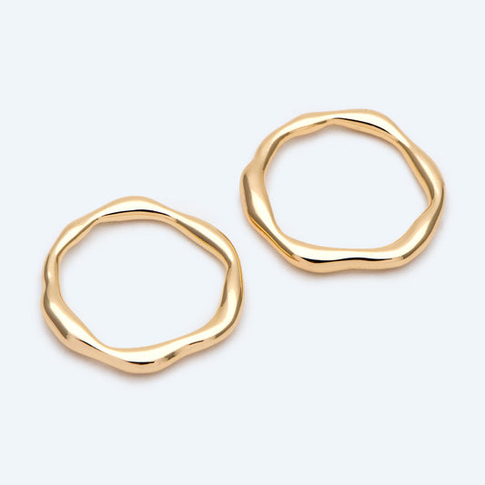 4pcs Gold Irregular Ring, Statement Ring, Layering Ring, Signet Ring, Wave Ring, Minimalist Finger Ring (#JZ-020-C)