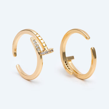 4pcs CZ Pave Ring, Minimalist Ring, Stacking Rings, Gift for Her (JZ-044)