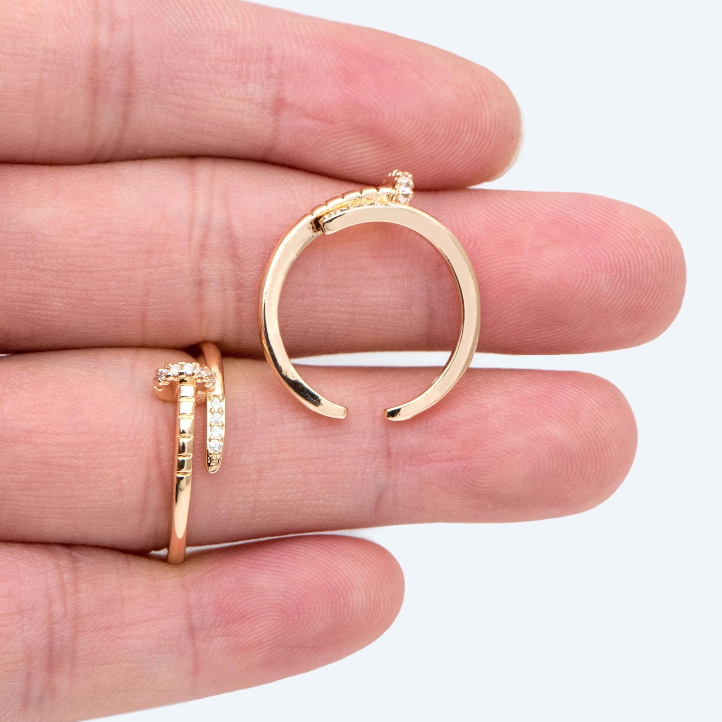 4pcs CZ Pave Ring, Minimalist Ring, Stacking Rings, Gift for Her (GB-2715)