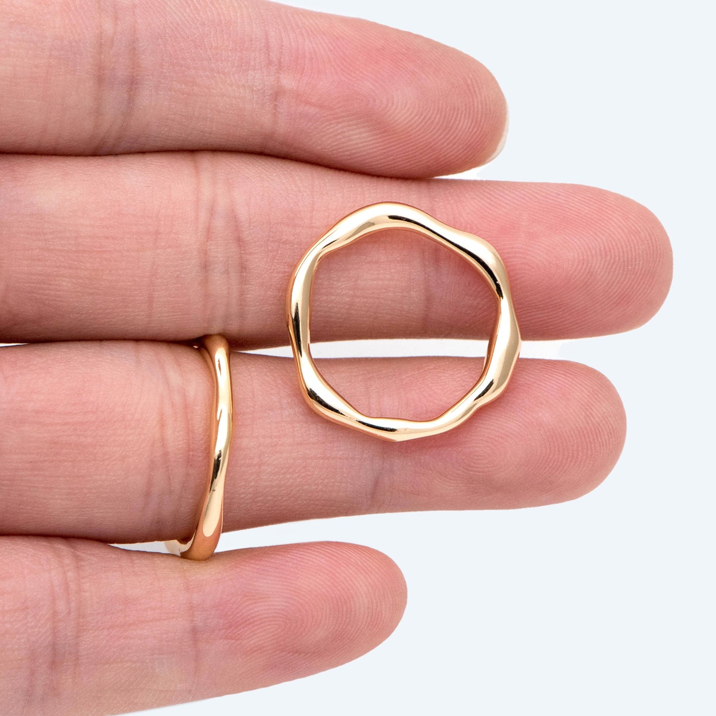 4pcs Gold Irregular Ring, Statement Ring, Layering Ring, Signet Ring, Wave Ring, Minimalist Finger Ring (#JZ-020-C)