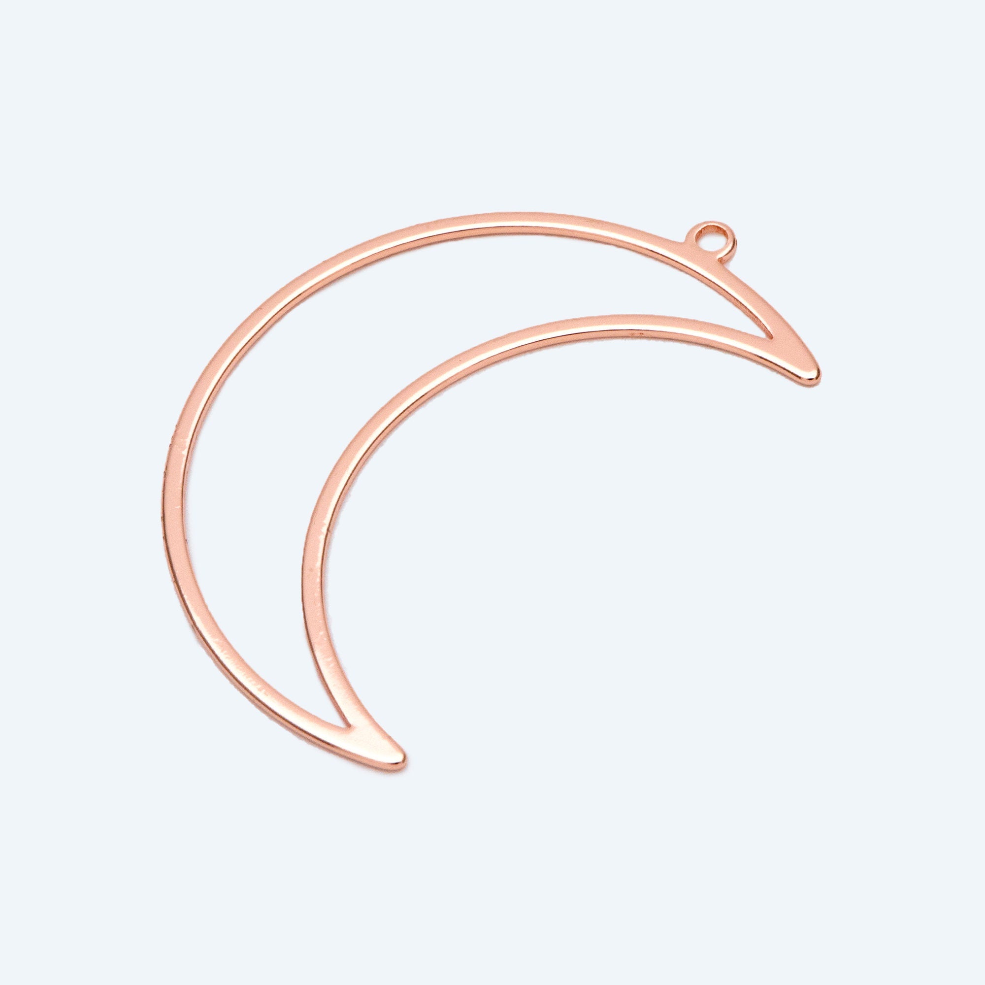 10pcs Crescent Moon Pendants, Gold/ Silver/ Rose Gold, 53mm Big Moon Charms, Abstract Outline Moon Pendants (GB-2755)