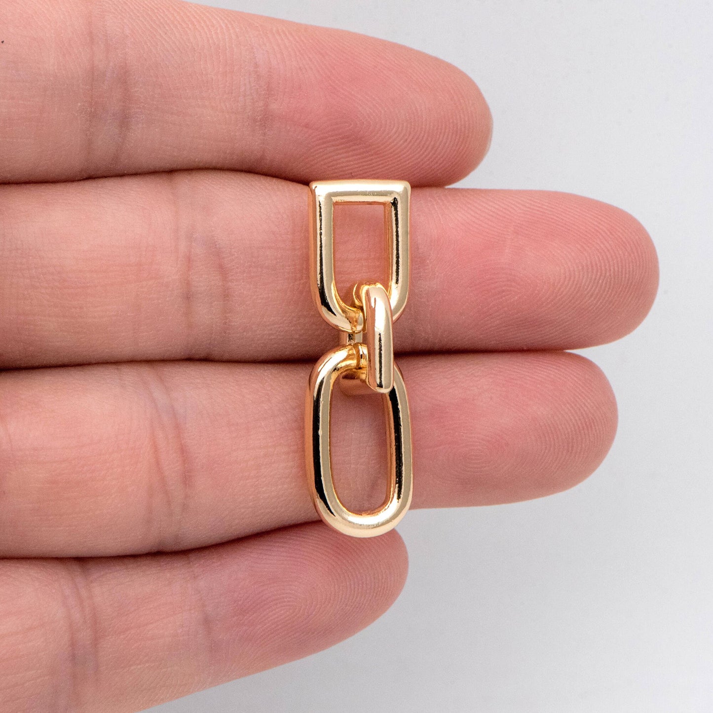 4pcs Long Link Chain Earrings, Thick Chain Earrings, Gold Chunky Chain Link Earrings, Gold Drop Earrings, Long Dangle Earring (GB-2777)