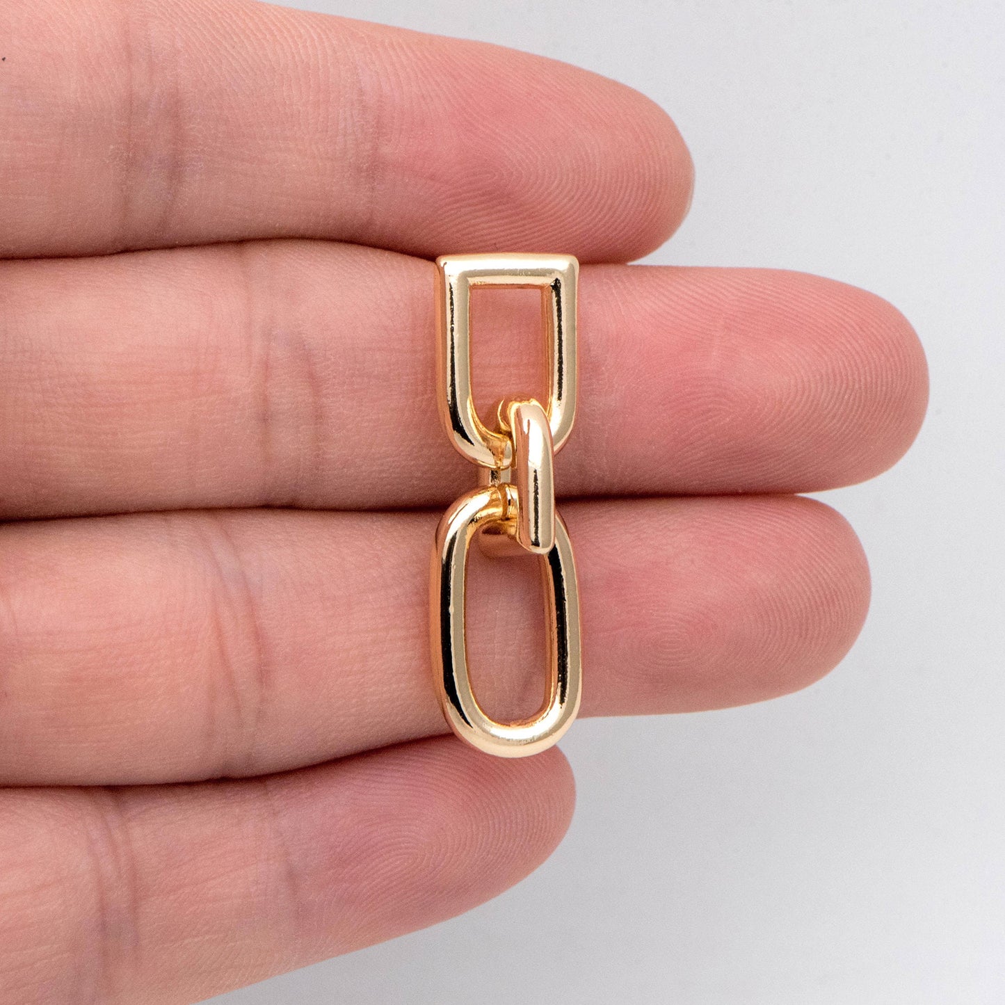 4pcs Long Link Chain Earrings, Thick Chain Earrings, Gold Chunky Chain Link Earrings, Gold Drop Earrings, Long Dangle Earring (GB-2777)