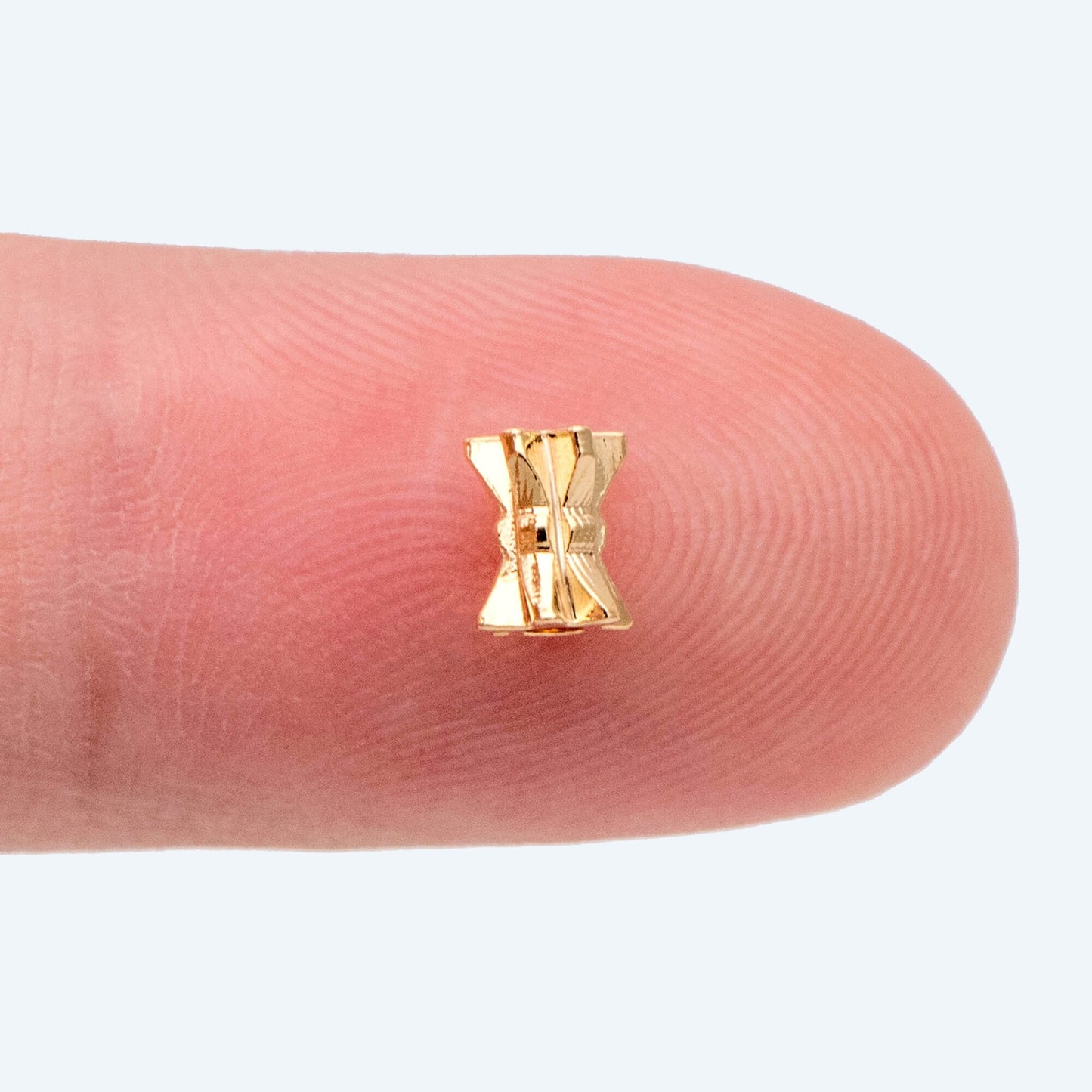 20pcs Gold Gear Spacer Beads 5x4mm, 18K Gold plated Brass, Tube Spacer Beads (GB-2839)