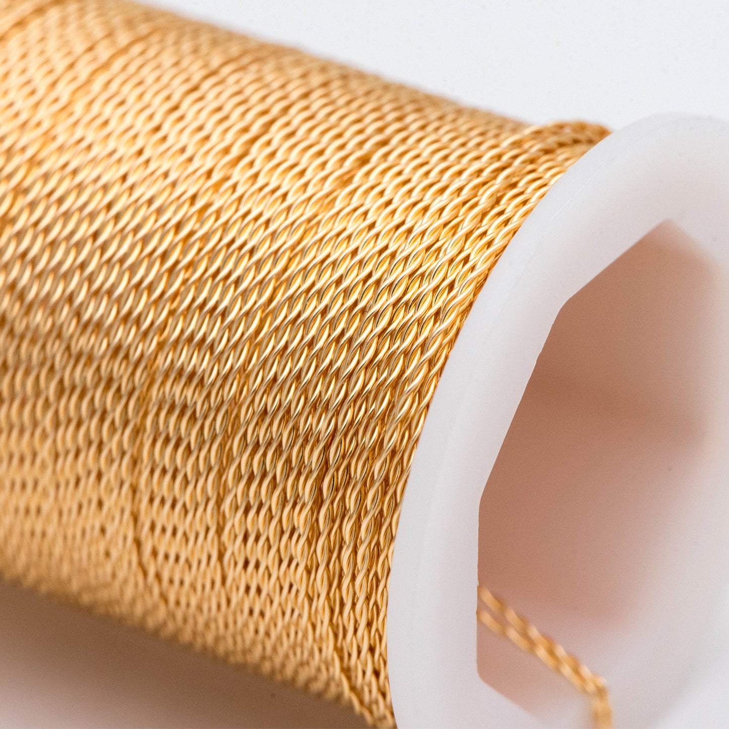 Copper Twisted Fancy Wire, 18K Gold plated Craft Wires, Wrapping Supplies Wholesale, 0.5/ 0.6mm (#GB-2862)