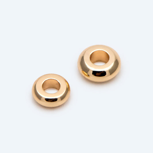 20pcs Gold plated Brass Round Spacer Beads, Jewelry Making Supplies Wholesale, 3.3/ 4mm (GB-2915)