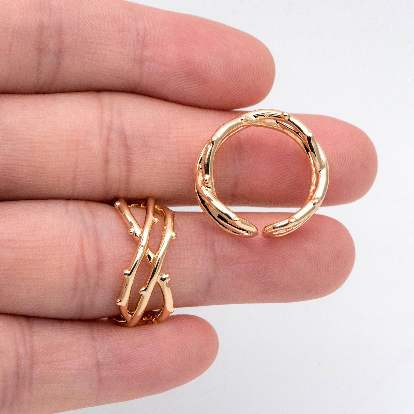4pcs Gold Crown of Thorns Ring, Dainty Rings, Modern Style Ring, Fashion Jewelry (#GB-2829)