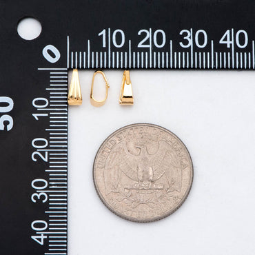 20pcs Gold Snap Bail, Gold Plated Bail, Gold Locket Bail, Bulk Gold Bail, Pendant Bails, Metal Bails (GB-2888)