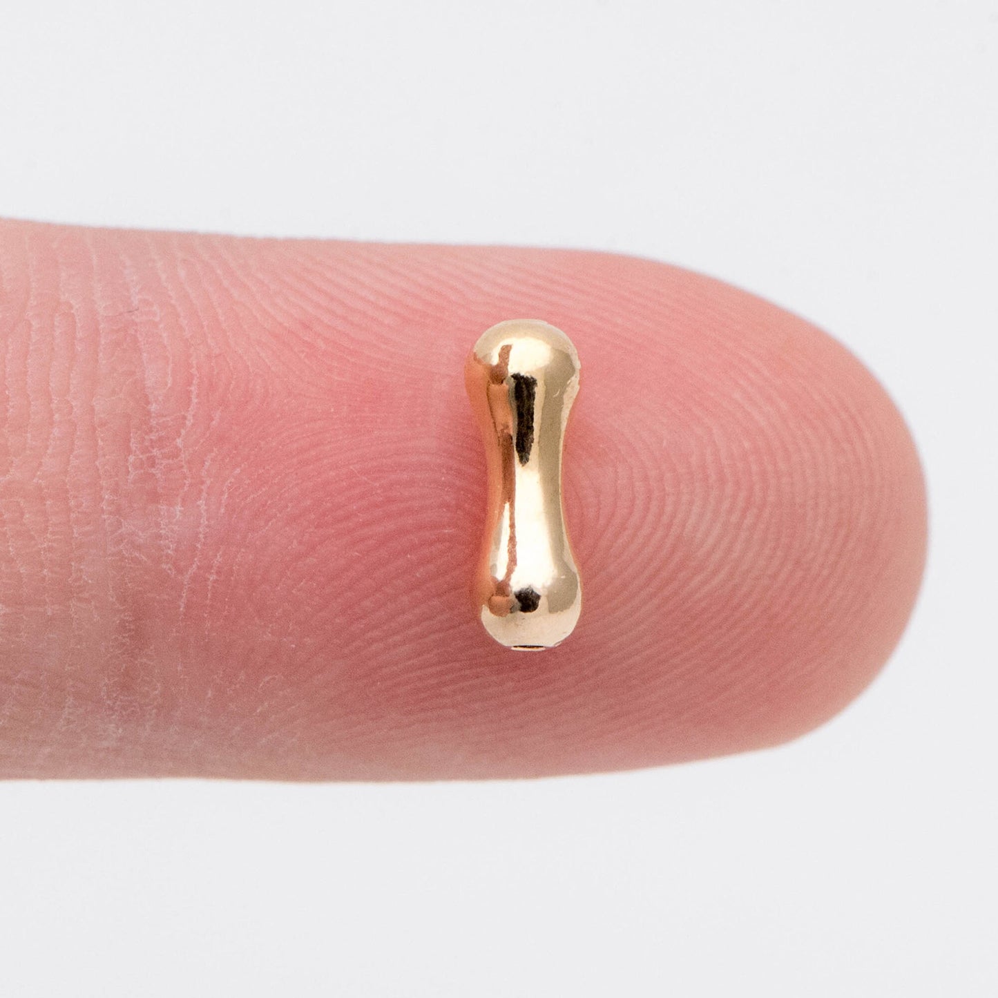 20pcs Gold plated Brass Bone Tube Spacer Beads, DIY Jewelry Making Supplies Wholesale (GB-2872)