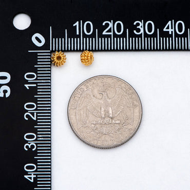 20pcs Gold Twisted Wire Ball Beads, Jewelry Making, Diy Material, Jewelry Supplies (GB-2960)