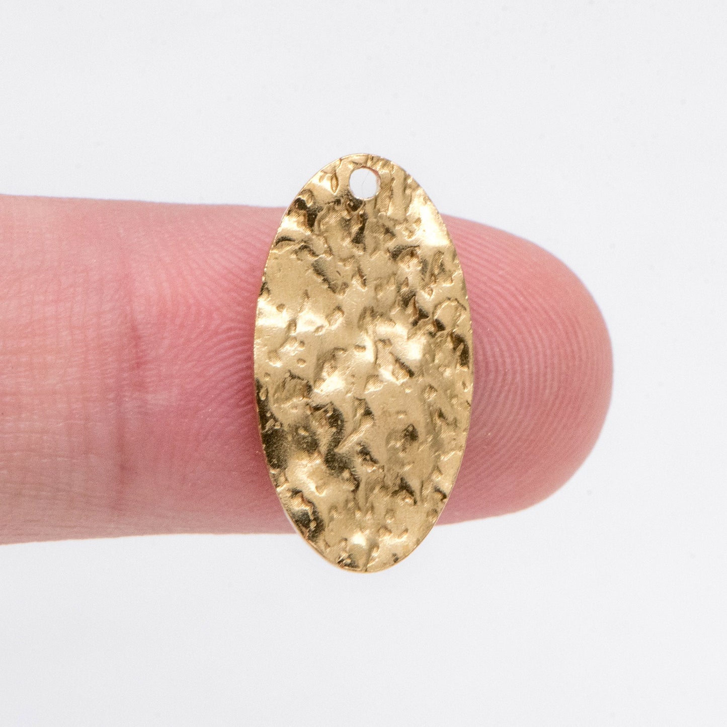 10pcs Raw Brass Oval Charm Pendants 19x10mm, Brass Findings Wholesale (RB-230)