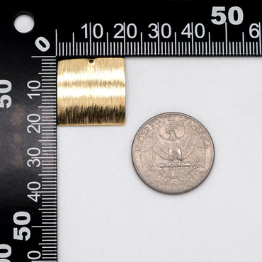 10pcs Raw Brass Curved Square Charm, Geometric Disc Pendants 35x27mm, Brass Findings Wholesale (RB-212)