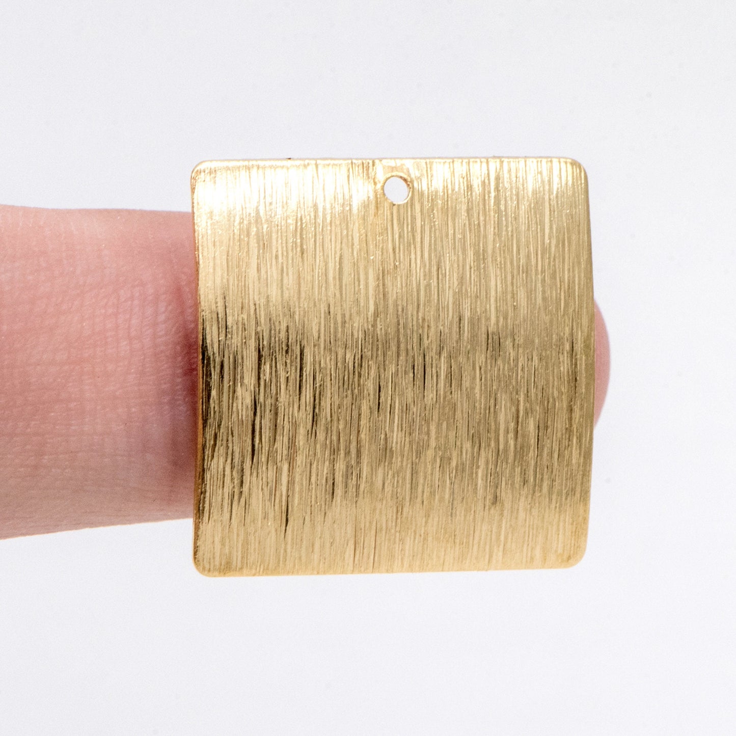 10pcs Raw Brass Curved Square Charm, Geometric Disc Pendants 35x27mm, Brass Findings Wholesale (RB-212)