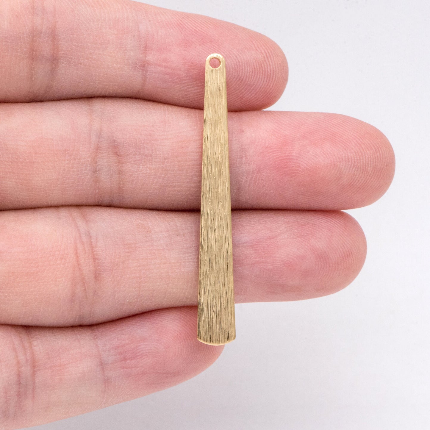 10pcs Raw Brass Long Bar Charm Pendants, Brass Findings Wholesale (RB-243)