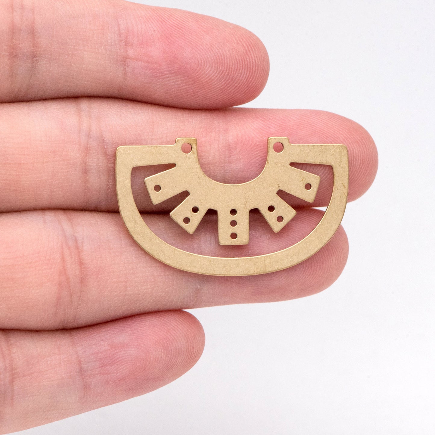 10pcs Raw Brass Drop Charm Connectors 20x35mm, Brass Findings Wholesale (RB-290)