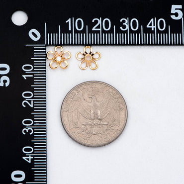 20pcs Flower Bead Caps 9mm, Real Gold plated Brass, Floral Spacer Beads (GB-3000)