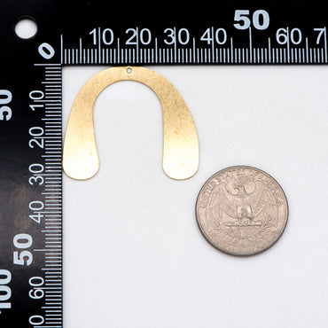 10pcs Raw Brass U Shaped Charms 31x35.5mm, Brass Findings Wholesale (RB-255)