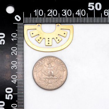 10pcs Raw Brass Drop Charm Connectors 20x35mm, Brass Findings Wholesale (RB-290)