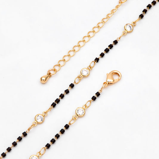 Black/ White/ Red Miyuki Seed Bead Chain Bracelet/ Anklet/ Necklace with Extender, Adjustable Jewelry Set, Ready to Wear (#LK-437)