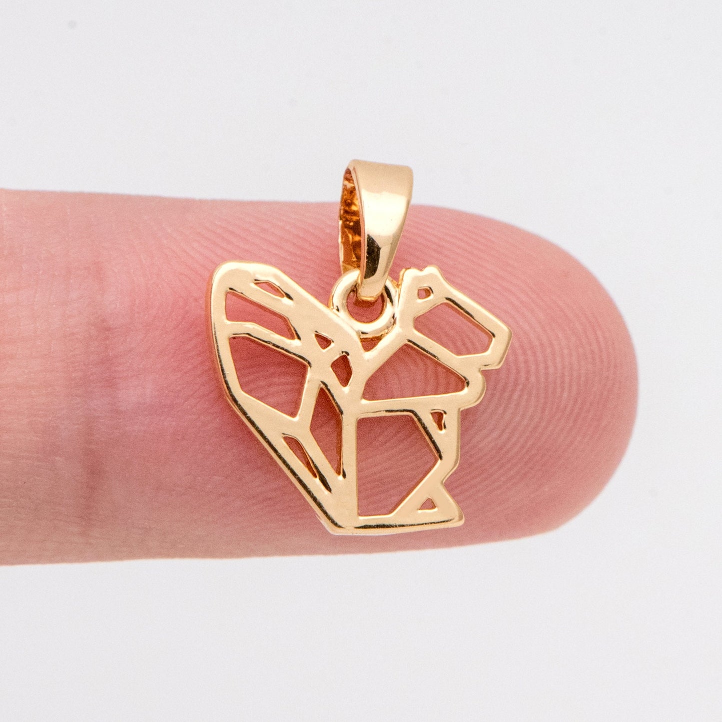 10pcs Gold plated Brass Squirrel Charm Pendants 13x16mm, Lead Nickel Free (GB-262)