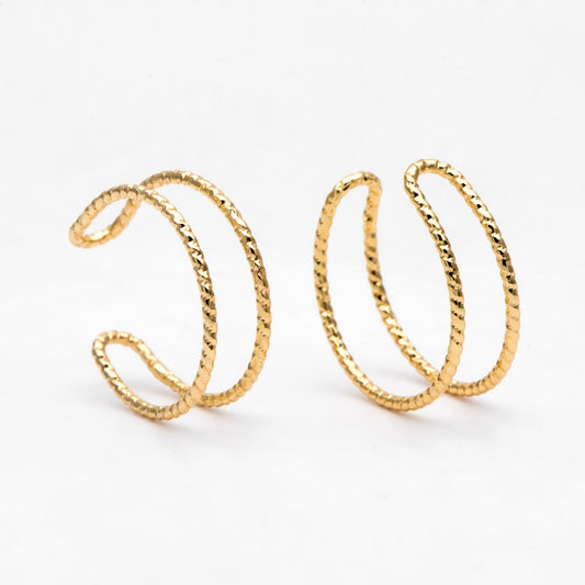 4pcs Double Band Gold/ Silver Ring, Adjustable Ring, Minimalist Ring, Stacking Ring, Wire Open Ring (#JZ-048)