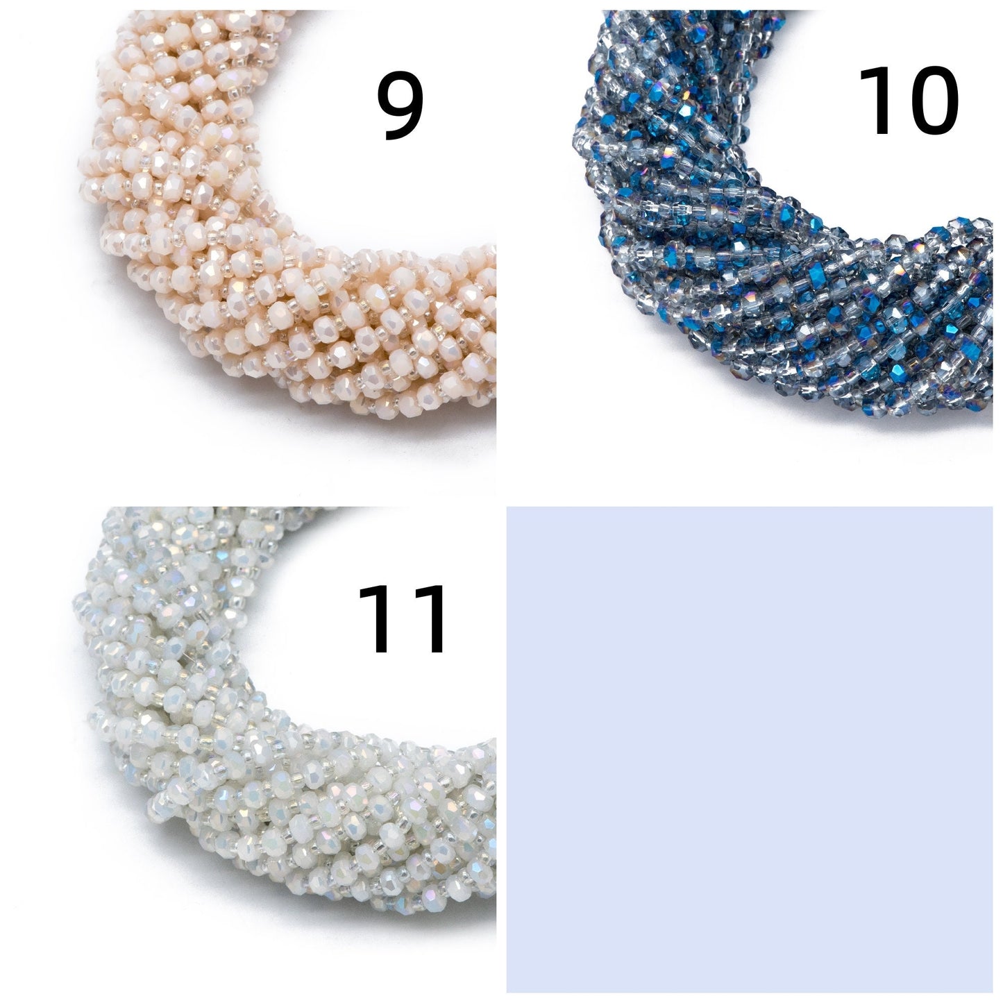 140pcs Faceted Crystal Rondelle Beads 4x3mm, Sparkly Glass Spacer Beads (TS-121)