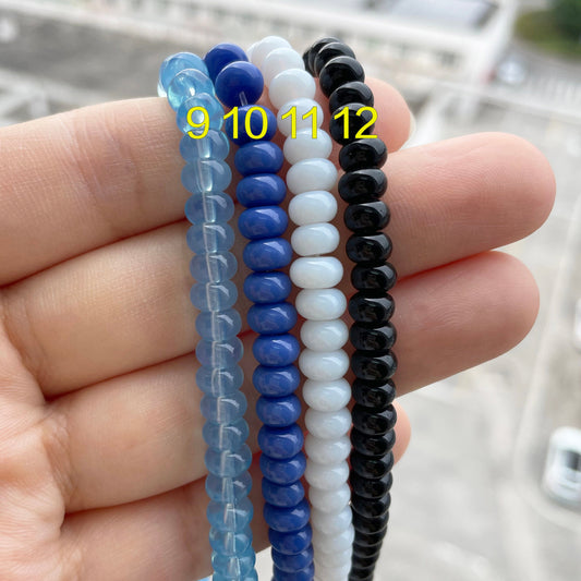 Smooth Rondelle Glass Beads 4x6mm, Candy Color Crystal Spacer Beads (GM-030)/ 145 beads