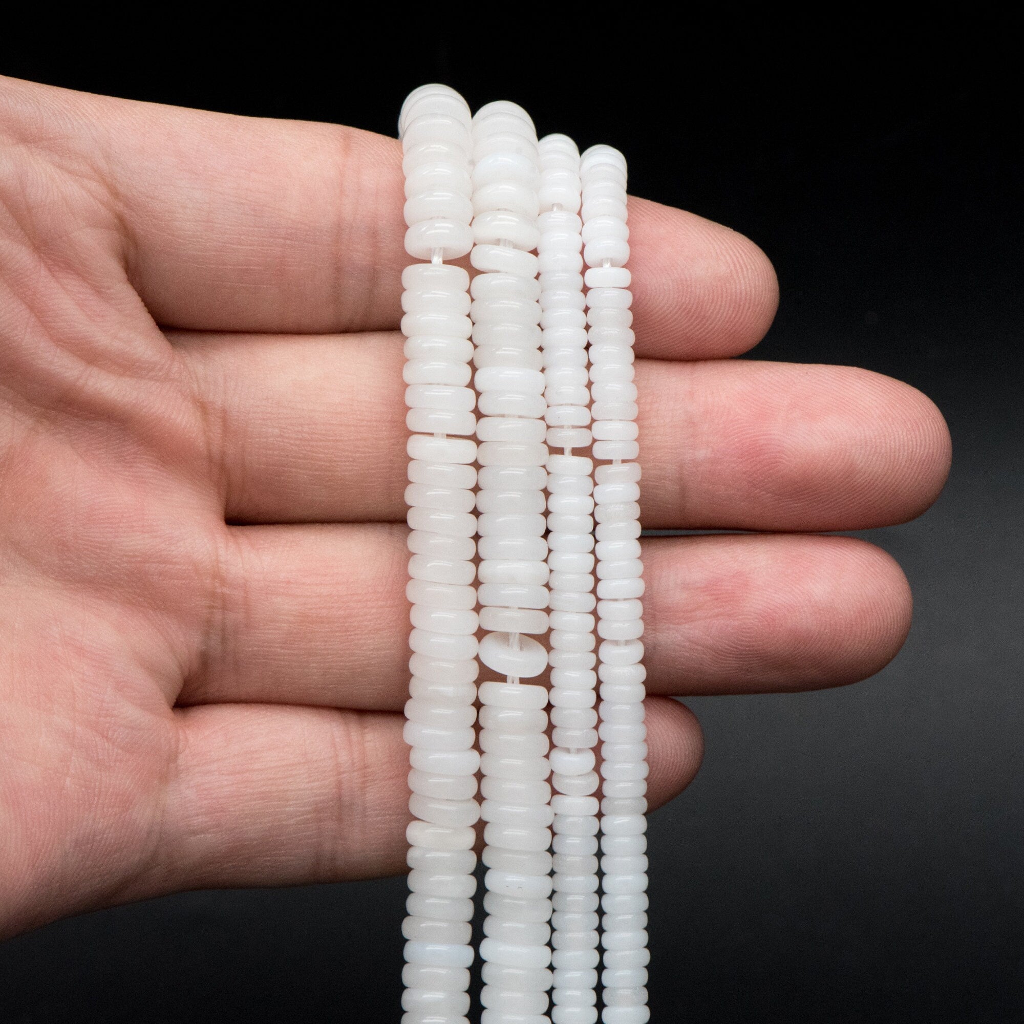 Jade Color Rondelle Beads, Spacer Beads,Heishi Beads, 2*4mm,2*6mm, 15 inches one strand (GM-039)