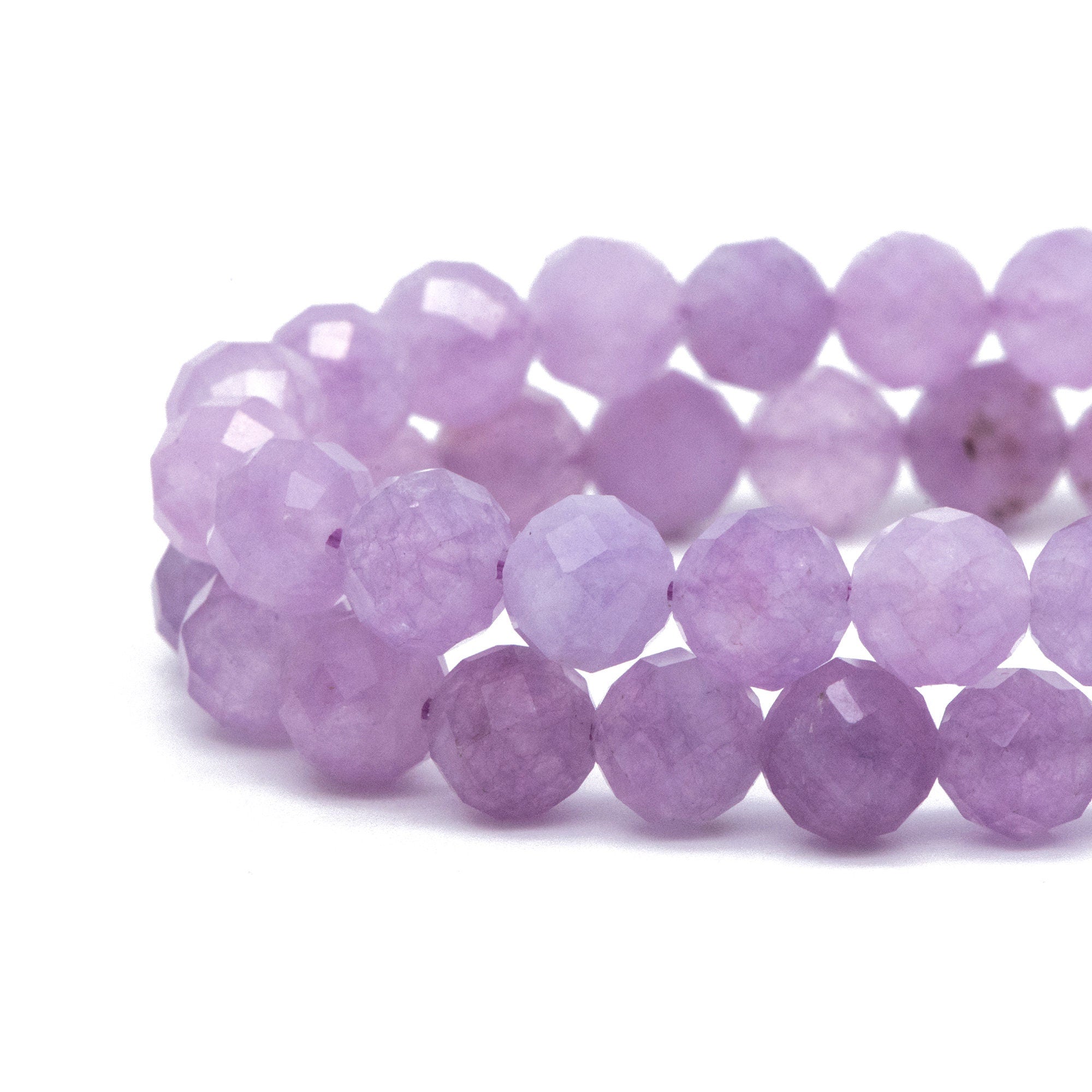 8mm Faceted Round Quartz Beads, Gemstone Beads, Full 15 inch strands (TR-025)