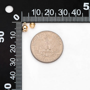 10pcs Tiny Flower Charm, Real Gold plated Brass, Flower Bud Charms (GB-3799-4)