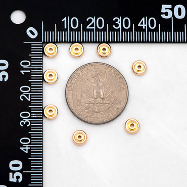 20pcs Gold plated Brass Round Spacer Beads, Jewelry Making Supplies Wholesale (GB-3182)