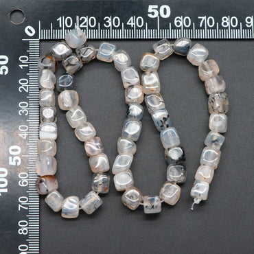 7mm Natural Cube Agate Beads, Cube Gemstone Beads, Full 14.5 inch strands (TR-040)