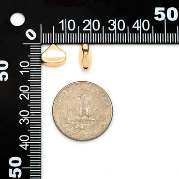 10pcs Gold plated Brass Peach Spacer Beads, Jewelry Making Supplies Wholesale (GB-3285)