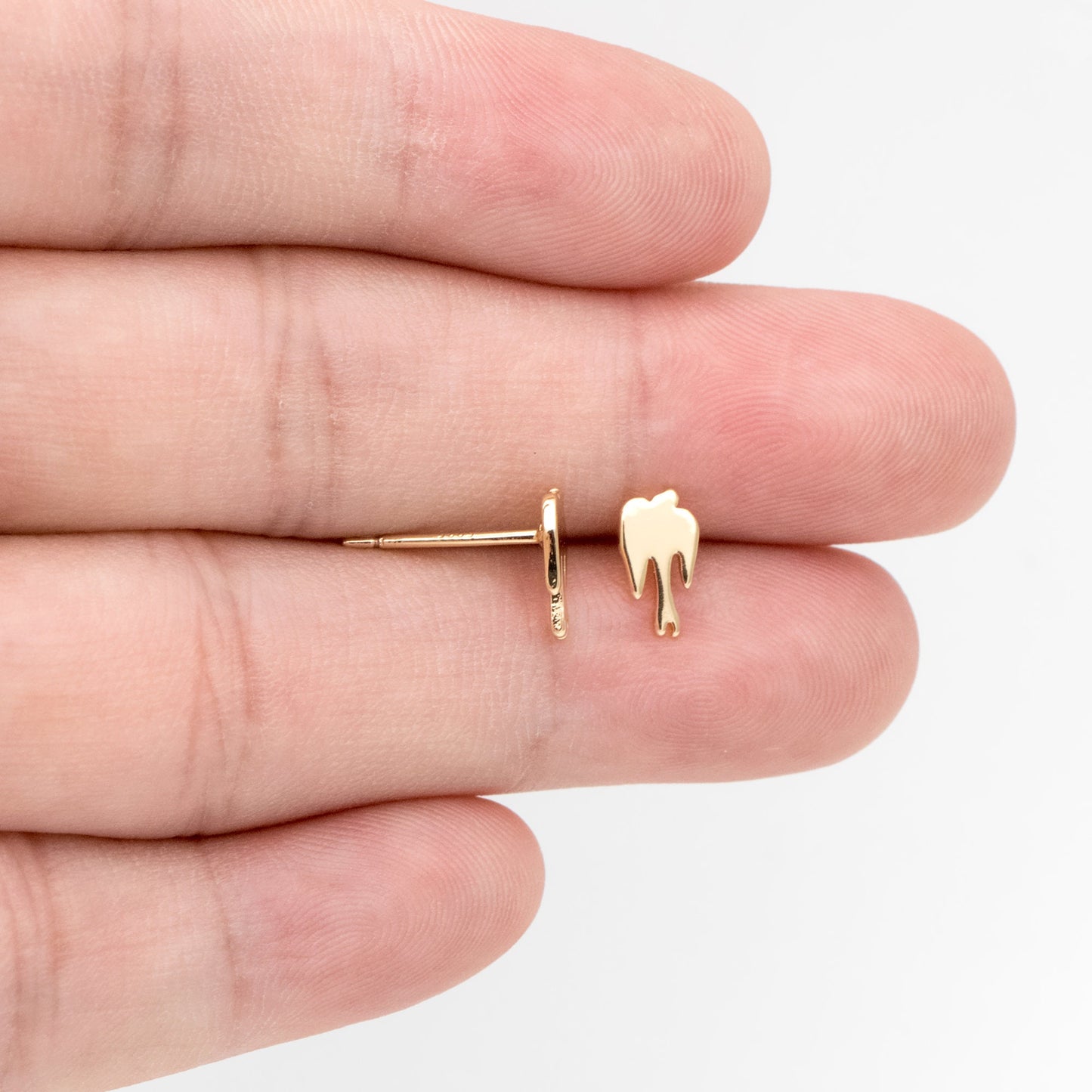 10pcs Gold Swallow Ear Posts 15x11mm, Gold Plated Brass Bird Stud Earrings (GB-3291)