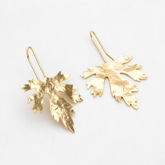 4pcs Gold/ Silver Tone Maple Leaf Ear Hooks, Simple Earwires Earring Components (GB-3323-B)