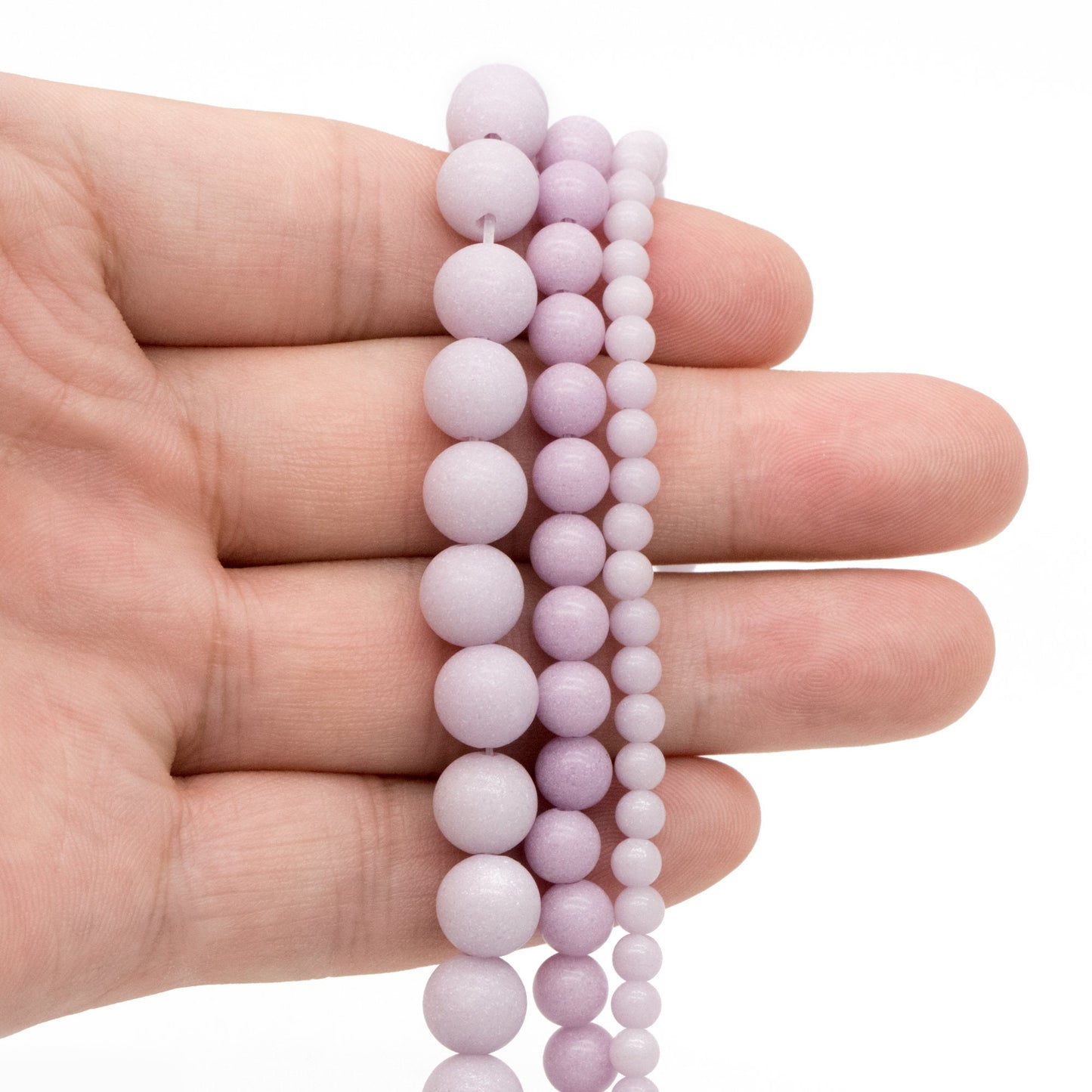 Luminous Stone Beads, Glow in the Dark, Blue/ Green/ Yellow/ Purple Fluorescent Sphere Ball Beads, 14" Strand (TR-014)