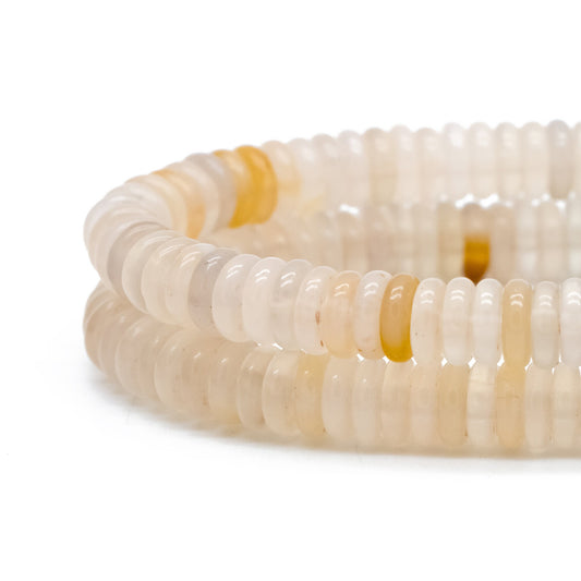 Natural heishi gemstone beads, 6x2mm, 15.5"Strd Beads, DIY Making Supplies (TR-070)