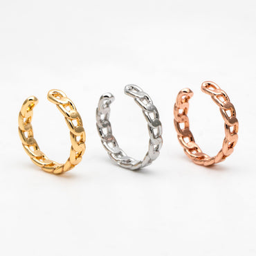 10pcs Gold/ Silver/ Rose Gold Ear Cuff, Cartilage Ear Cuff, Gold/ Rhodium Plated Ear Cuff, Chain Ear Cuff, Cartilage Earrings (GB-2826-C)