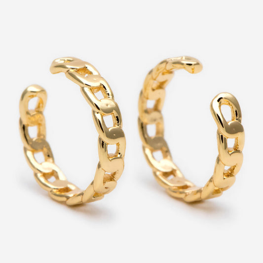 10pcs Gold/ Silver/ Rose Gold Ear Cuff, Cartilage Ear Cuff, Gold/ Rhodium Plated Ear Cuff, Chain Ear Cuff, Cartilage Earrings (GB-2119)