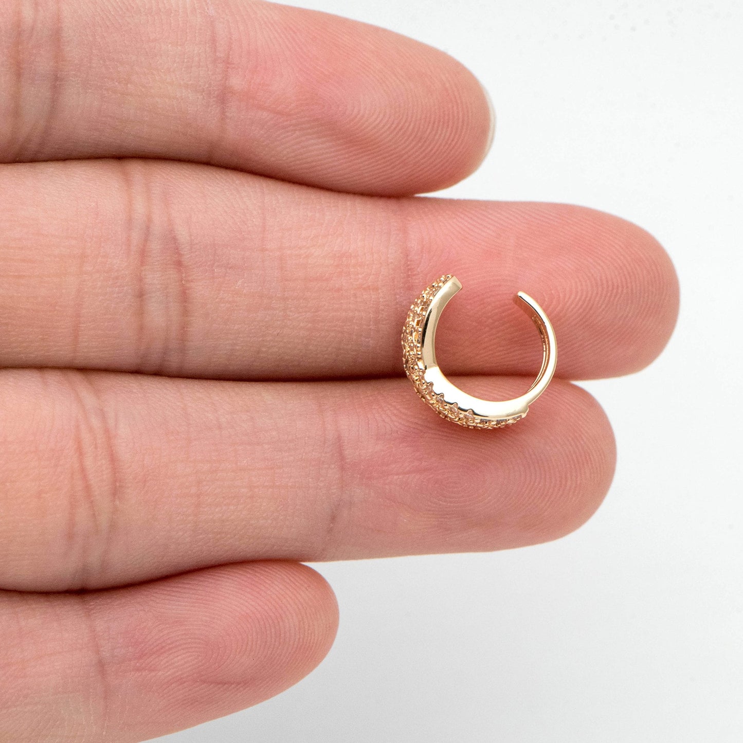 4pcs CZ Pave Gold/ Silver/ Rose Gold Ear Cuff, Cartilage, Dainty Earcuff Earring (GB-2657)