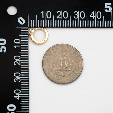 4pcs CZ Pave Tiny Flower Hoop Earrings, 12mm, Dainty Huggie Earrings, Minimalist Earring, Small Gold Hoops Earring (GB-3477-A)