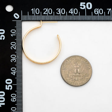 4pcs Gold Earring Posts 20/ 30mm, Gold plated Brass, Geometric Circle Stud Earring with Multi Holes (GB-3490)